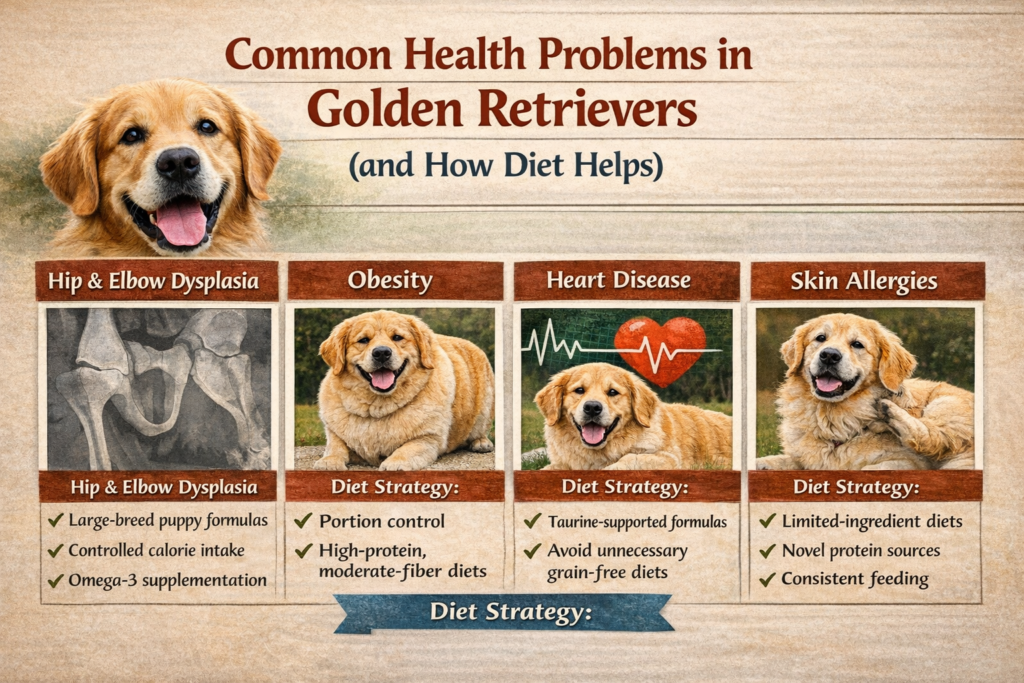 Common Health Problems in Golden Retrievers (and How Diet Helps)