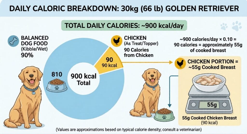 How Much Chicken to Feed a Golden Retriever — Actual Numbers