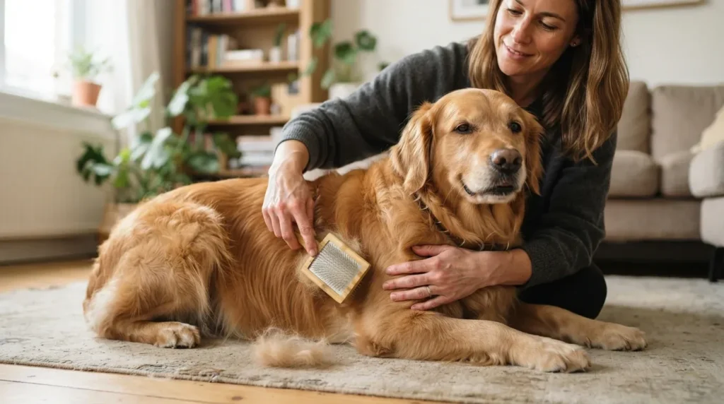 Golden Retriever grooming and shedding